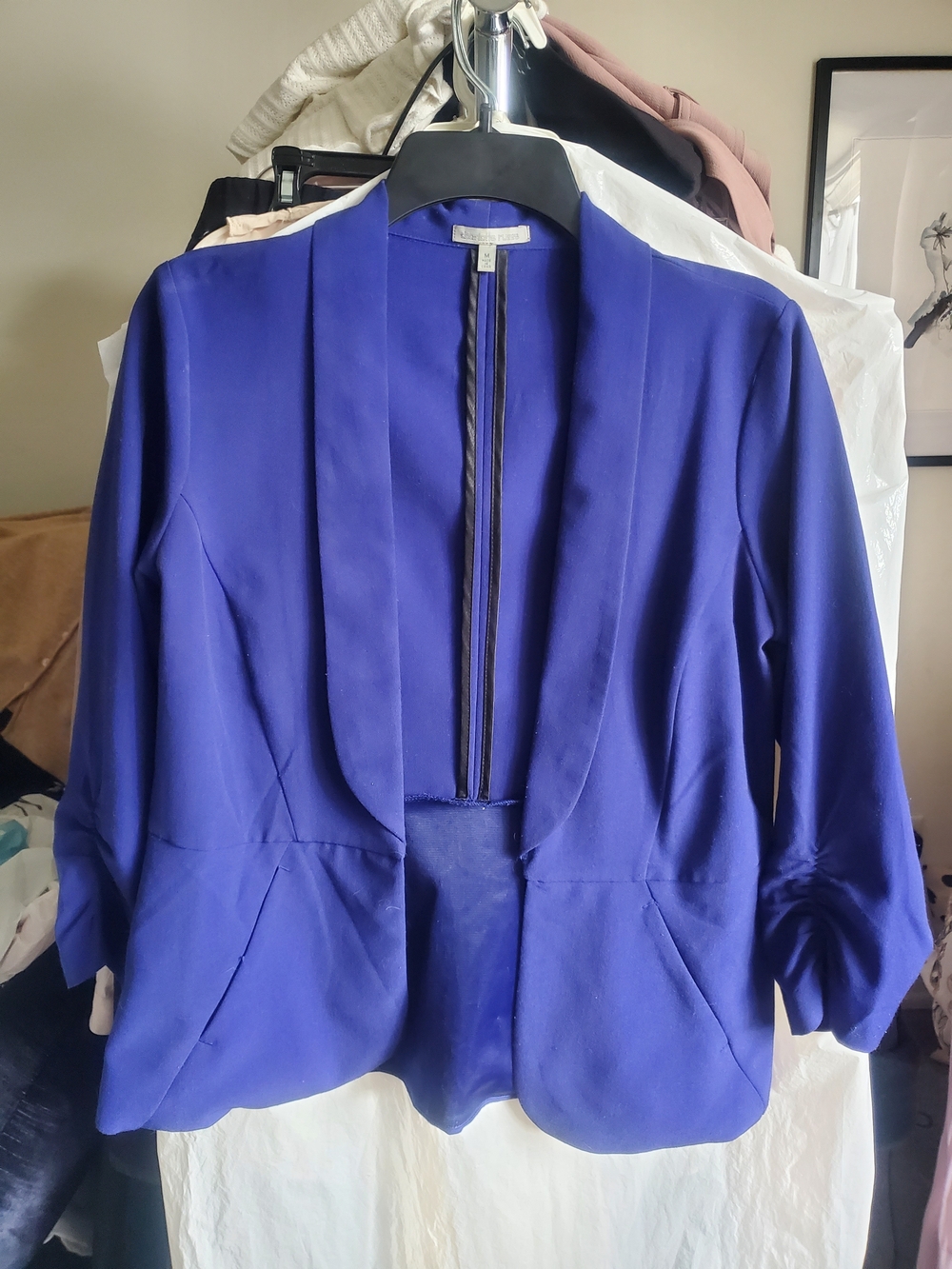 Charlotte Russe Open-Front Blazer in Royal Blue